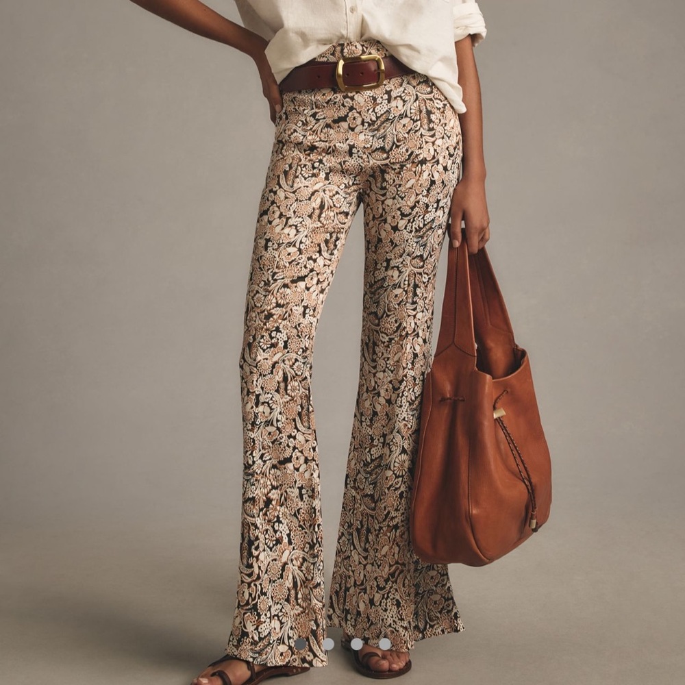 *Anthropologie Satin Flare Pants - Picture 4 of 5